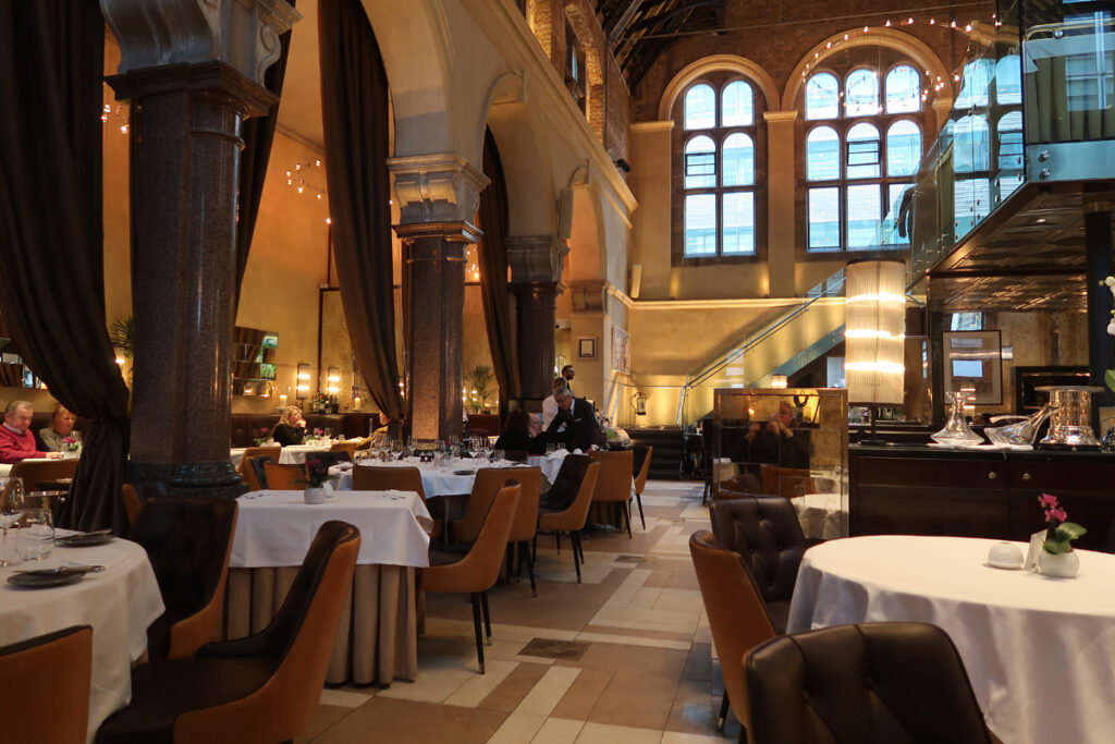 Galvin La Chapelle restaurant in London for a fancy lunch