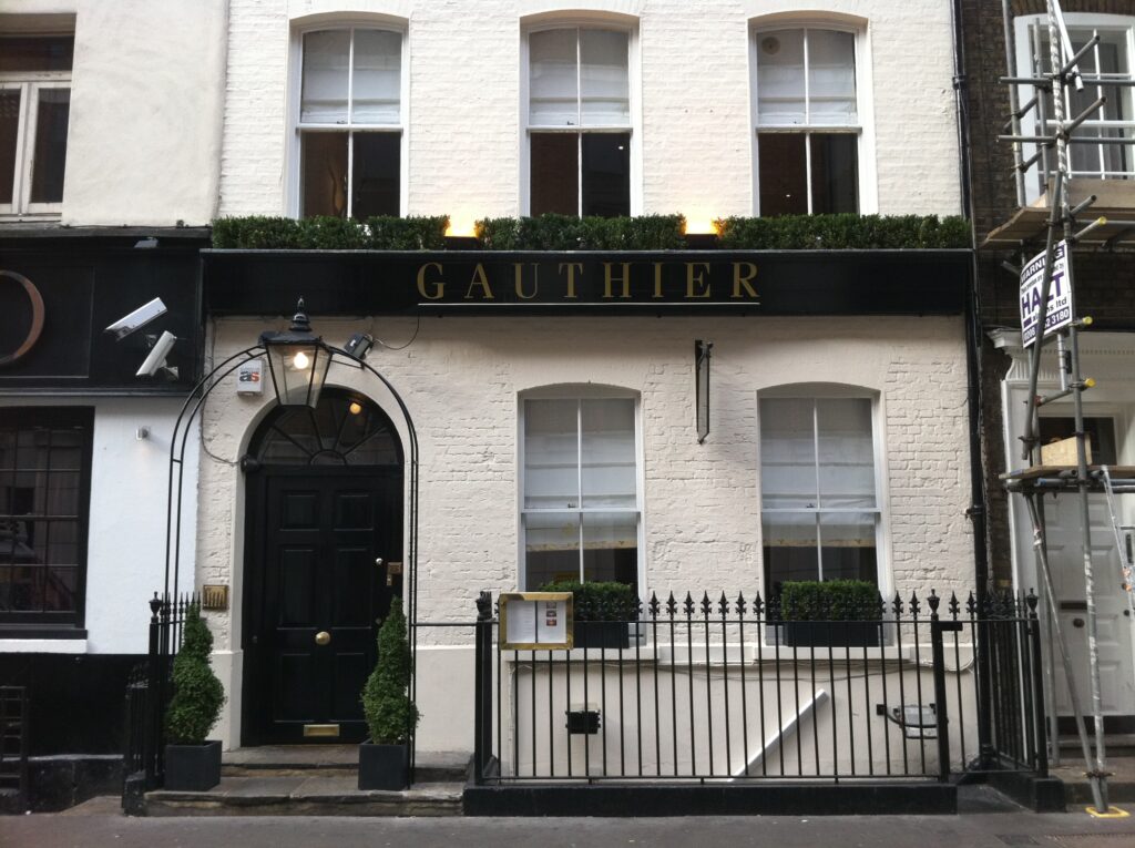 Gauthier Soho restaurant in London for a fancy breakfast 
